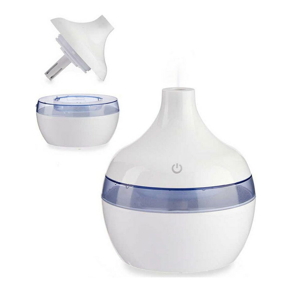 Aroma-Diffuser Luftbefeuchter mit mehrfarbiger LED, weißer Kunststoff (11 x 11