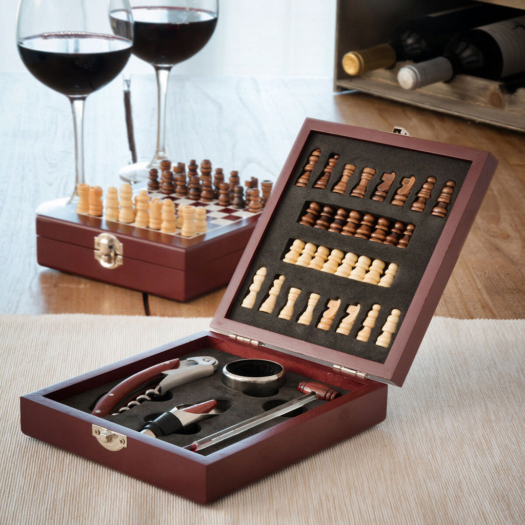 Schach-Wein-Set InnovaGoods 37 Teile