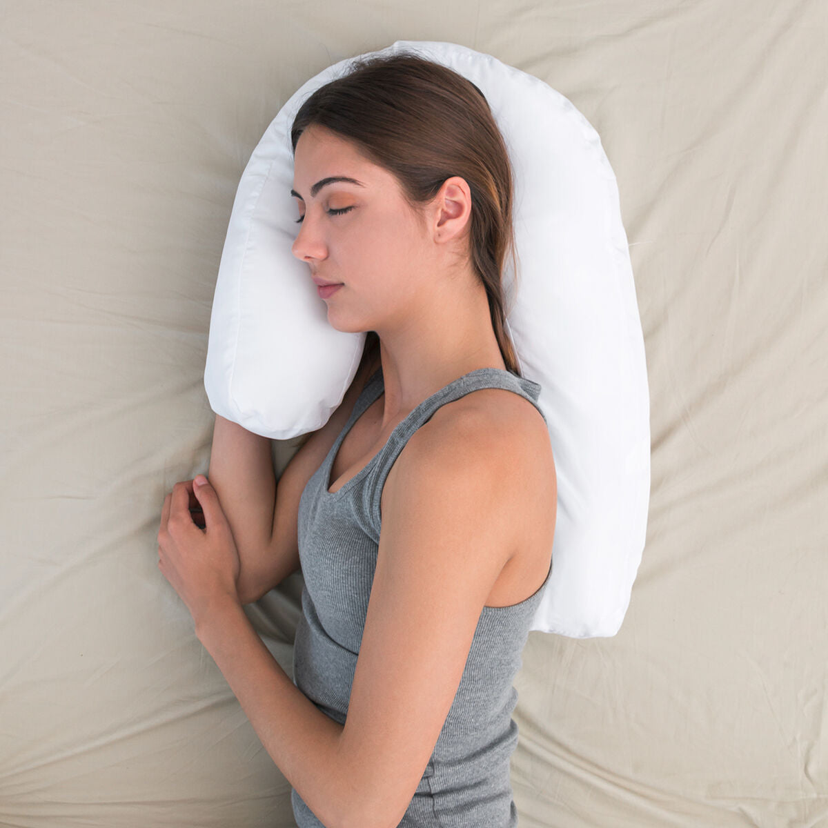 Ergonomisches U-förmiges Seitenschläferkissen Slupill InnovaGoods