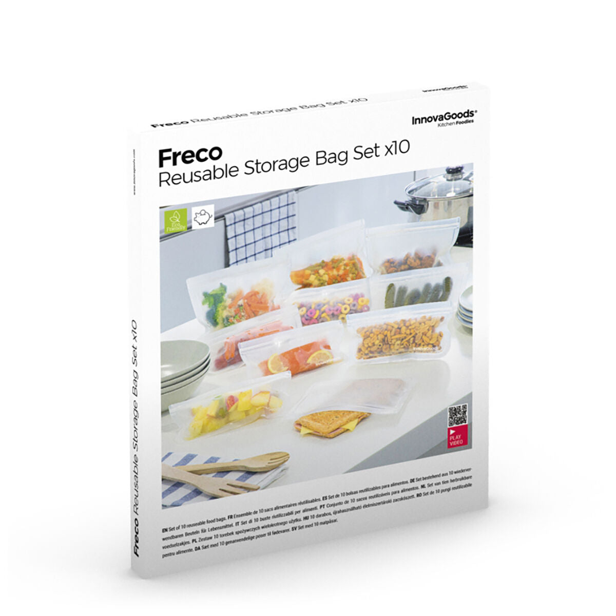 Wiederverwendbares Lebensmittelbeutel-Set Freco InnovaGoods 10 Stück