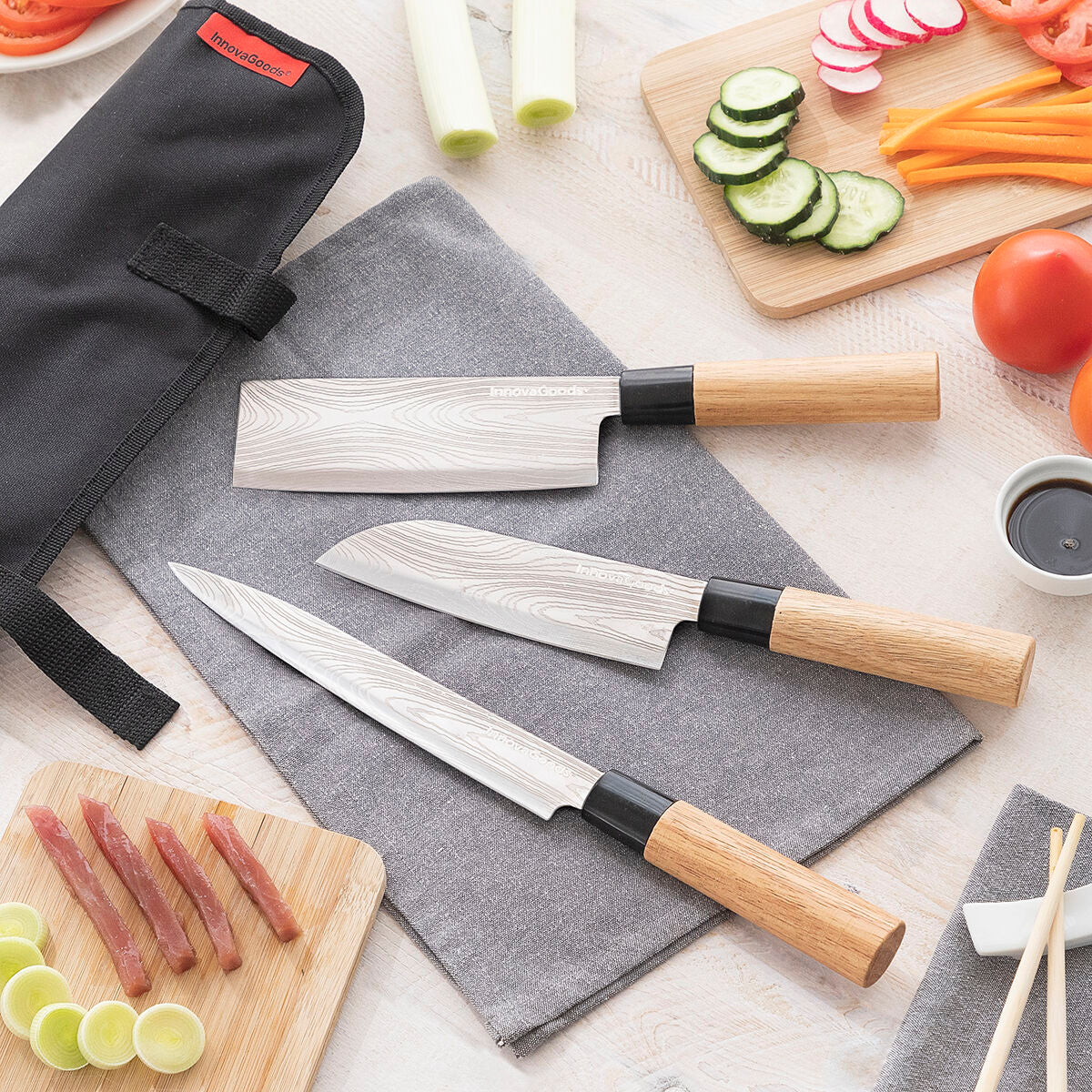 Messerset mit professionellem Tragekoffer Damas·Q InnovaGoods