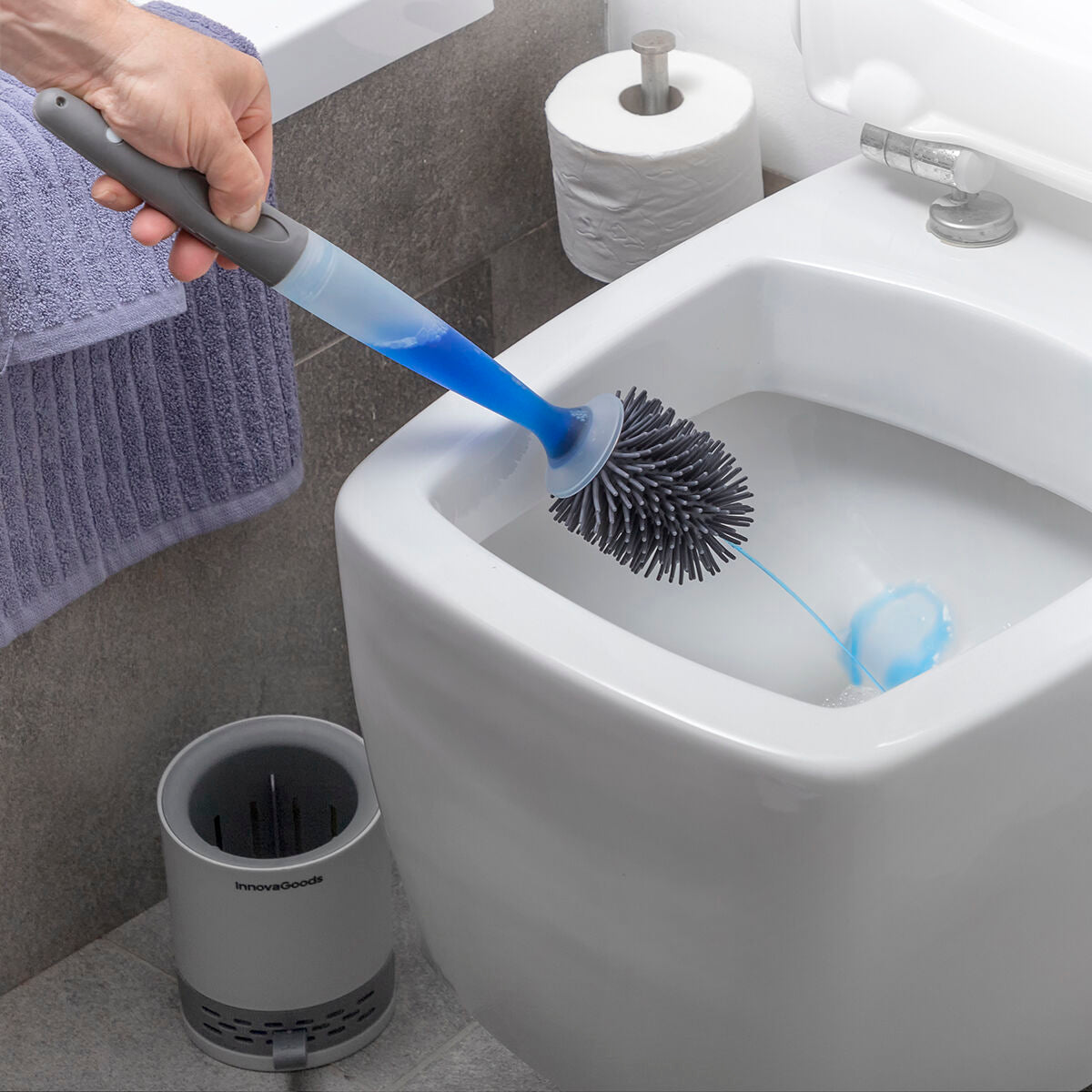 Toilettenbürste mit Spülmittelspender Bruilet InnovaGoods