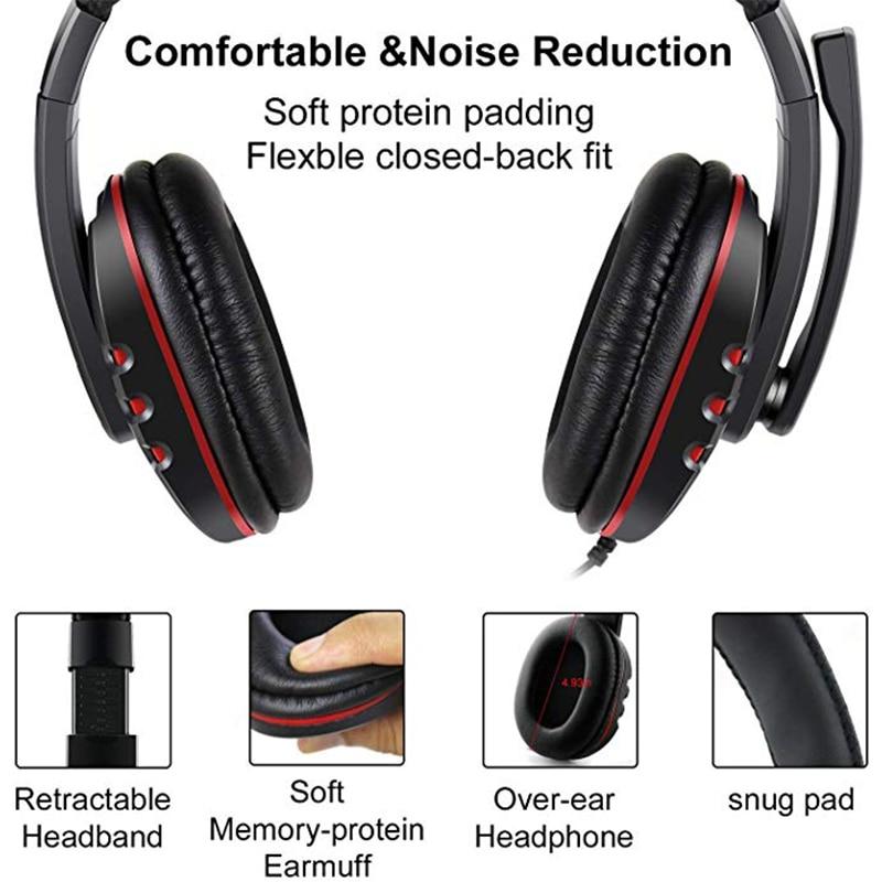 Kabelgebundenes Stereo-Gaming-Headset mit LED