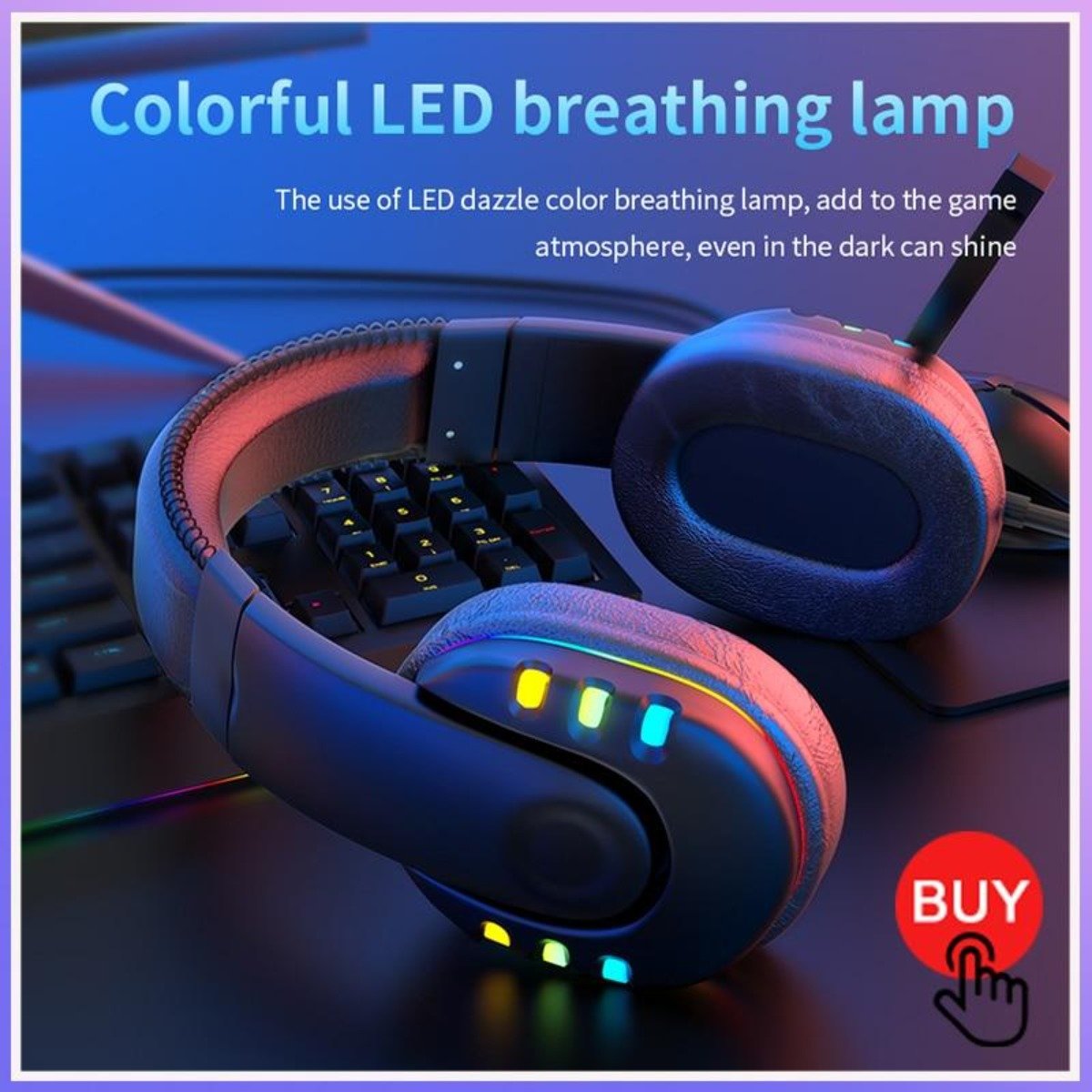 Kabelgebundenes Stereo-Gaming-Headset mit LED
